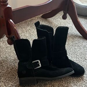 Easy Spirit Black Winter Boots with Buckle